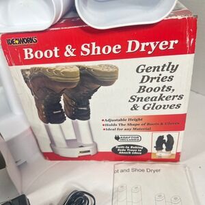 Ideaworks Boot Shoe Dryer JB 4281 Adjustable Electric White Unisex OS
